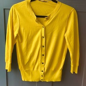 Loft yellow cardigan